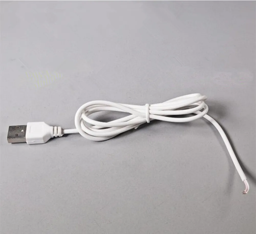 100 vnt./daug 1M USB LED Jungtis Kabelių linijos 2pin USB Lizdas, Maitinimo Prijunkite Laidą Jungtys DC5V Vienos Spalvos LED Juostelės Šviesos