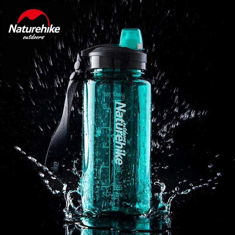 1000ml / 750ml Naturehike Sporto Butelis Plačiai Burnos netoksiškas BPA Free & Eco-Friendly Tritan™ Plastikinis Vandens Butelis NH17S010-B