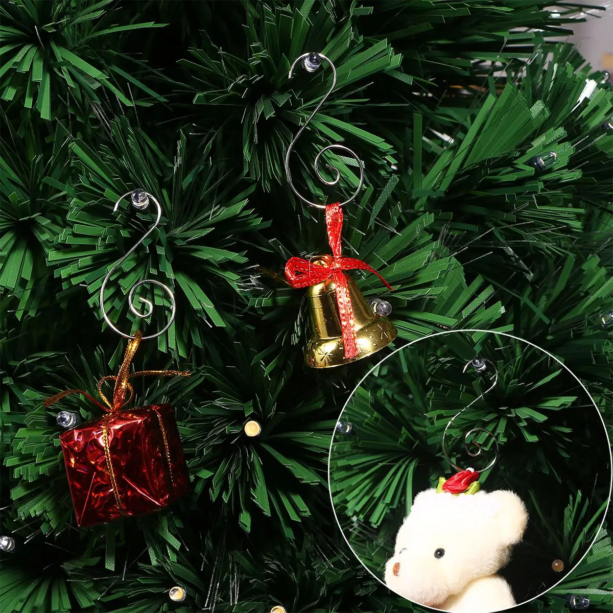 100vnt Ornamentu Kabliai iš Nerūdijančio Plieno, S-Formos Pakabos Kalėdų Puošmena 4.5 CM Kabliukai Kabo Dekoro