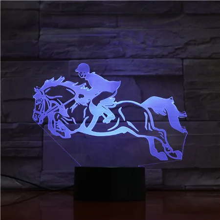 11.11 Skatinimo 3D Lempa, Horse Racing, Jodinėjimas Geriausia dovana Šeimai Touch 