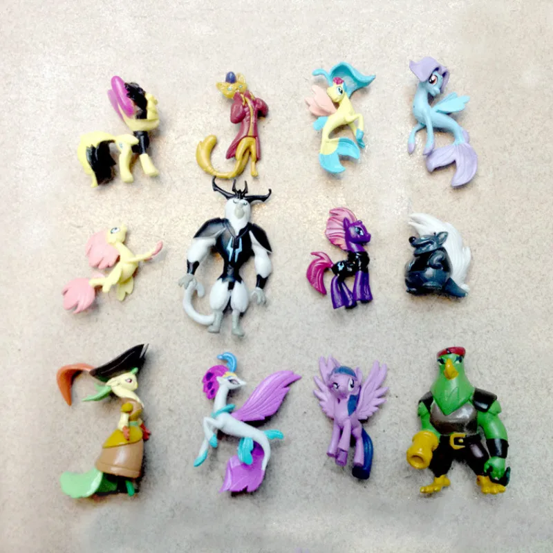 12pcs Mano Mažai Pony vienaragis Animacinių filmų Draugystė, magija Mini figūrėlių, Žaislai, Lėlės Vaikams, Gimtadienis, Kalėdos, Gift2A14