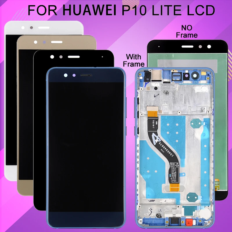 1pcs Catteny P10 Lite LCD Huawei P10 Lite Ekranas su Jutikliniu Ekranu, skaitmeninis keitiklis+Rėmas Nova Lite Ekranas Nemokamas Pristatymas+Įrankiai
