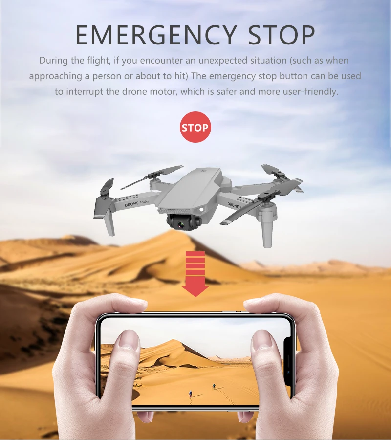 2.4 G Mini RC Drone 360° Sukimosi WIFI 4K plačiakampį HD vaizdo Kameros Selfie Skrydžio Padėties nustatymo Aerocraft Sulankstomas Kelionės Quadcopter