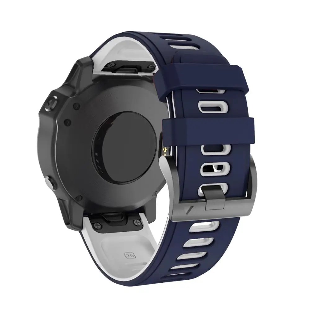 20 22mm 26mm Sporto Silikono Watchband Wriststrap Garmin Fenix 6X 6 6S Pro 5X 5 5S Plius 3 HR Lengvai Tilptų Greito Atleidimo wirstband
