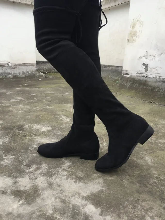 2018 m. moteris aukštakulniais batais per kelio motociklo batai žiemą ir rudenį moteris batai plius dydis 3-12 botas mujer femininas
