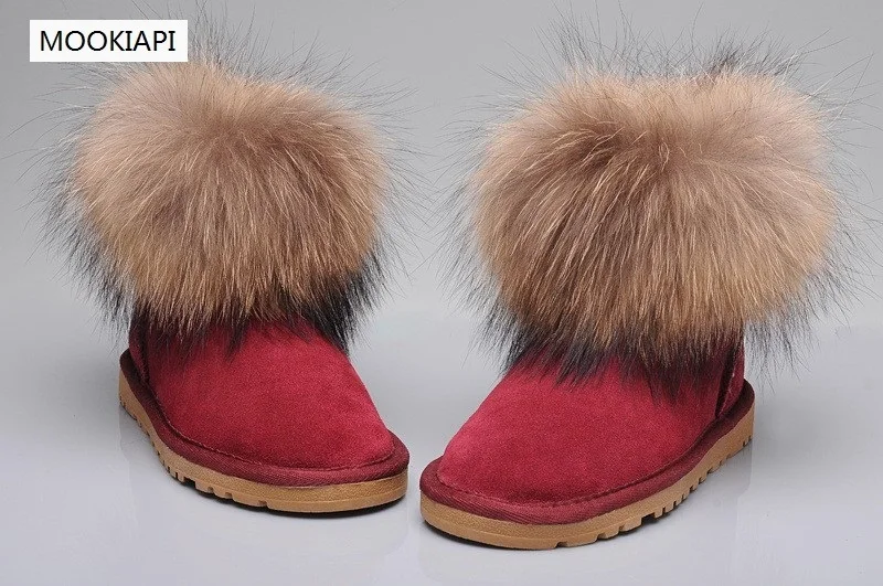 2019 Nemokamas pristatymas! Prekės natūralios odos ir Fox Vilnos žiemą šilti sniego batai moterims, batai,8 spalvos