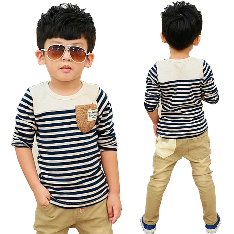 2020 Karšto pardavimo vaikų pavasario rudens drabužių vaikams, marškinėliai kūdikių berniukų long sleeve t shirts juostelės kišenėje tag100~150 sudaro