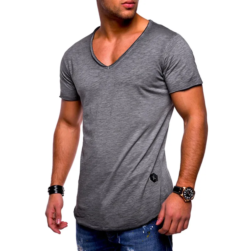 2020 Mados vyriški T-Shirt Slim Užsakymą Prekės ženklo Dizainas Iuxury V-Kaklo Fitneso Atsitiktinis Marškinėlius Tinka Dydis M-3XL