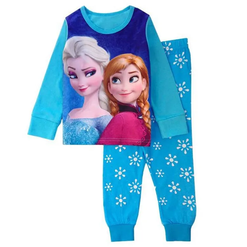 2020 Nauji vaikiški Drabužiai Komplektas Žiemos Medvilnės Naujagimiui Mergaičių Drabužius Homewear Vaikai Elsa Disney Baby pižama Vaikų pajama Rinkinys