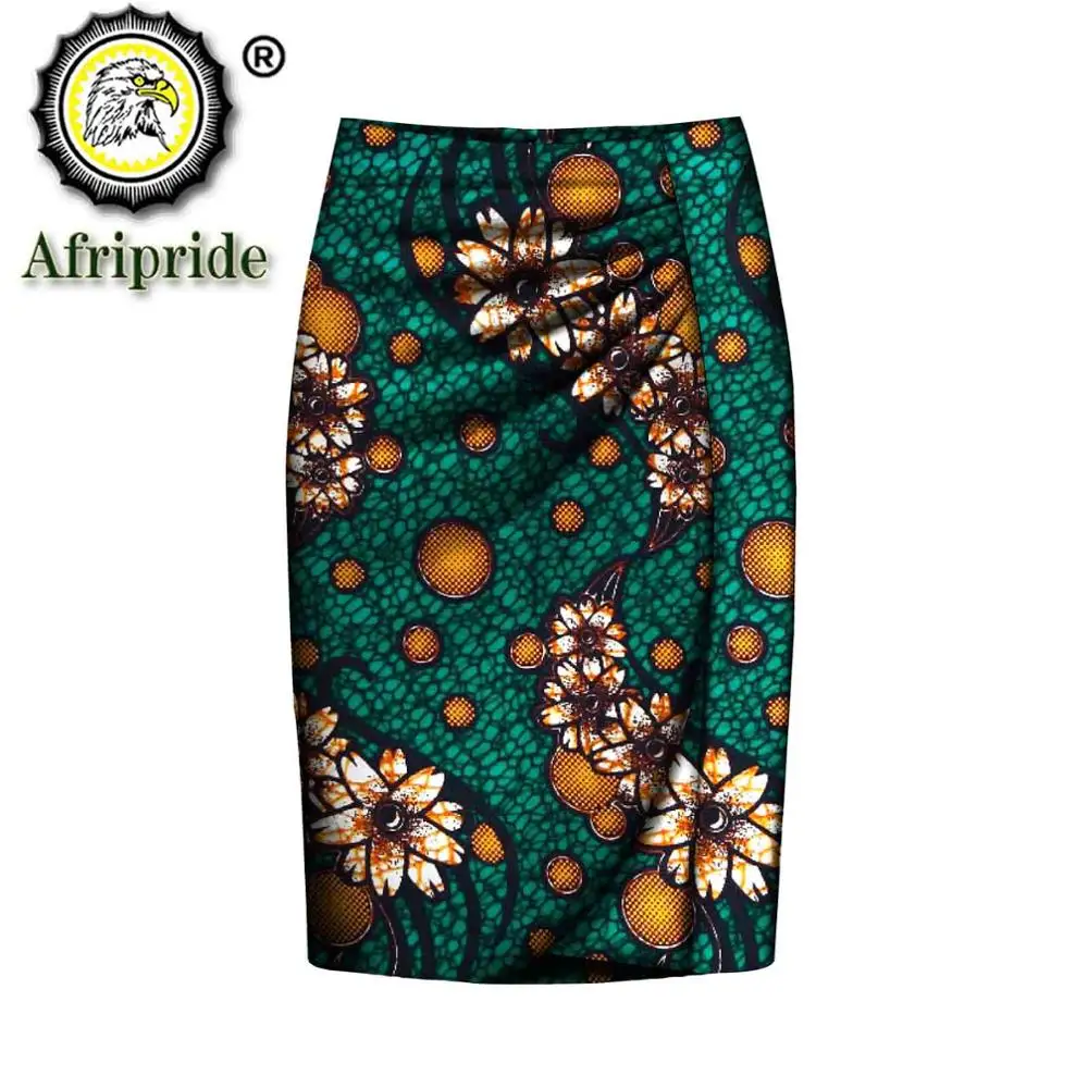 2020 m. Afrikos spausdinti atsitiktinis pieštuku sijonas moterims ankara drabužius grynos medvilnės sijonas dashiki heidi bazin riche ankara spausdinti S1827009