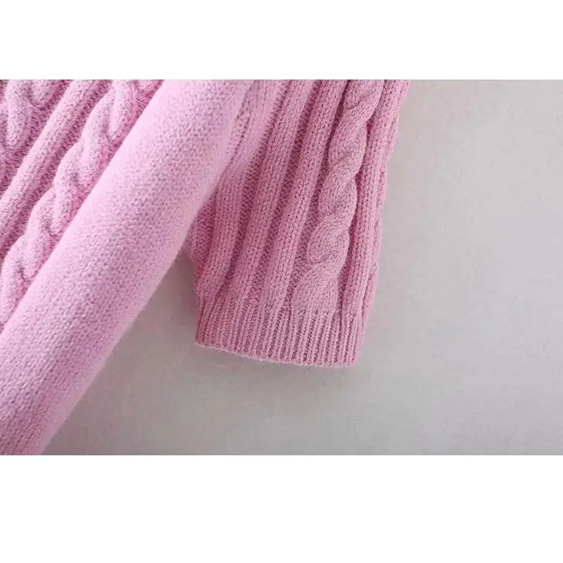 2020 m. Sumažinti megztinis moterims kawaii rožinis megztinis korėjos pasėlių megztinis mygtuką iki megzti megztinis moterims pasėlių cardigan streetwear