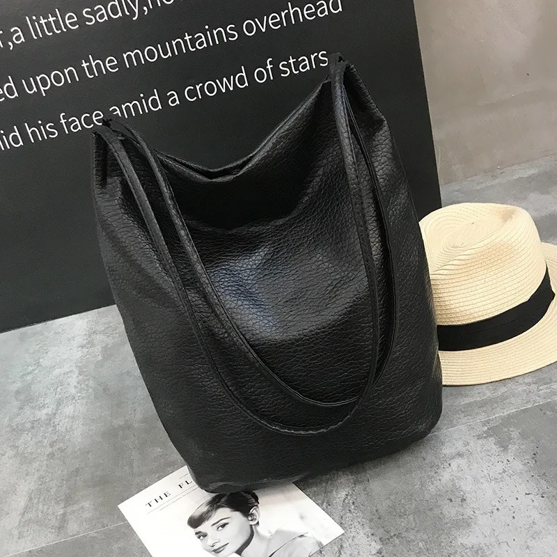 2020Hot pardavimo atsitiktinis Aukštos Kokybės rudos rankinės lady Didelės talpos odos maišas kibirą mados nešti moters ranka maišo pečių maišą