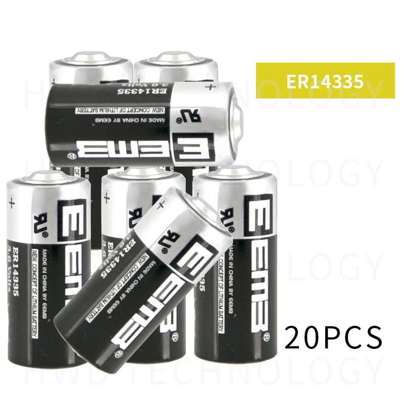20pcs EEMB ER14335 2/3AA 3,6 V Ličio Baterija 1650mAh Nauja Nemokamas Pristatymas