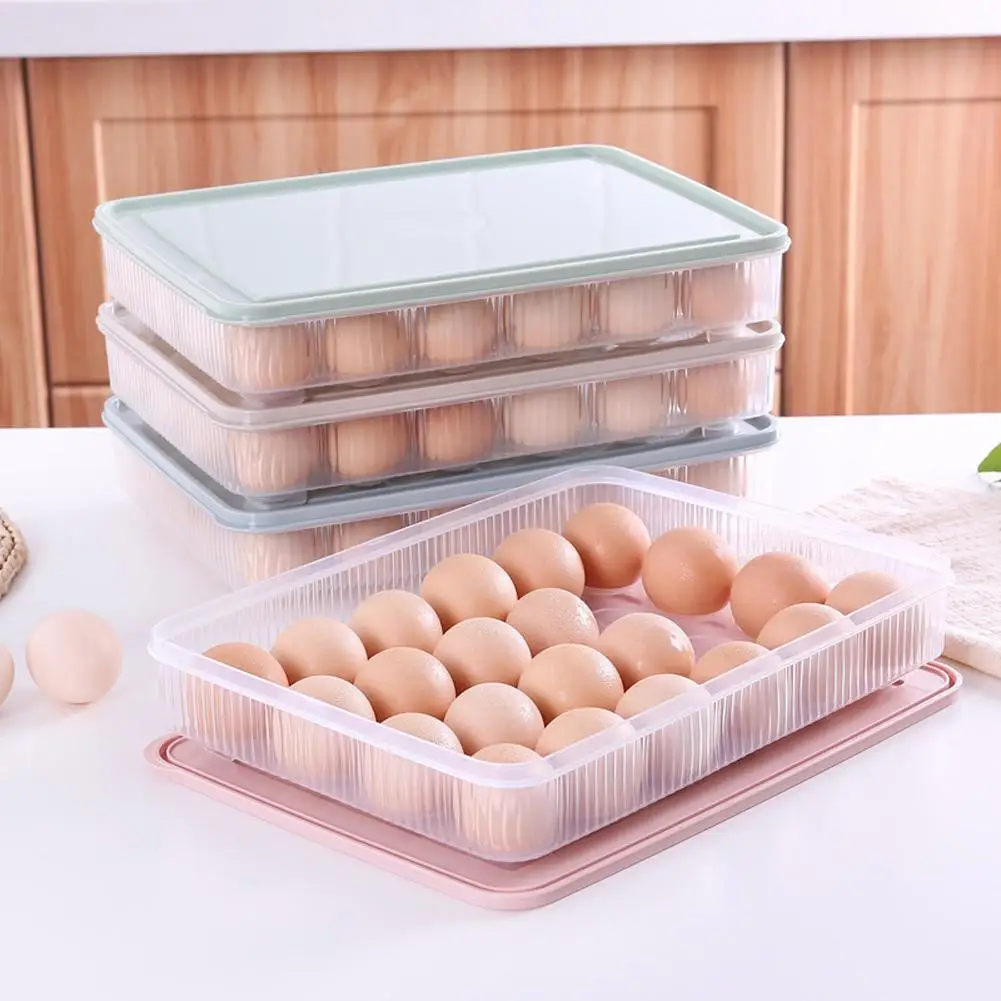 24 Tinklelis Kiaušinių Dėžutės Maisto Konteineryje Kiaušiniai, Šaldytuvas Organizatorius Saugojimo Crisper Box Namų Virtuvėje Skaidrus Atveju Kiaušinių Dėžutės Lentynos