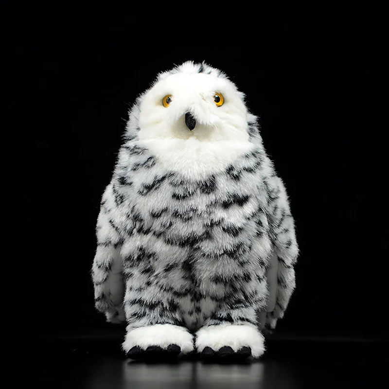 25cm Mielas Snieguotas Owl Modeliavimas Lėlės Puikus Bubo Scandiaca Skrydžio Paukštis Gyvūnų Minkšti Kimštiniai Pliušinis Žaislas Vaikui, Vaikams, Dovanų Kolekcija