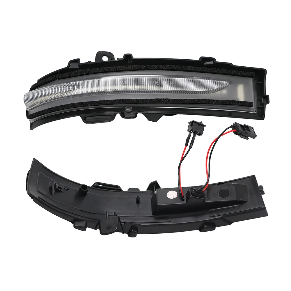 2x skaidraus lęšio Automobilio Dinaminės Eilės LED Posūkio Signalo Žibintas Šoninis Veidrodis Indikatorių Indikatorius 