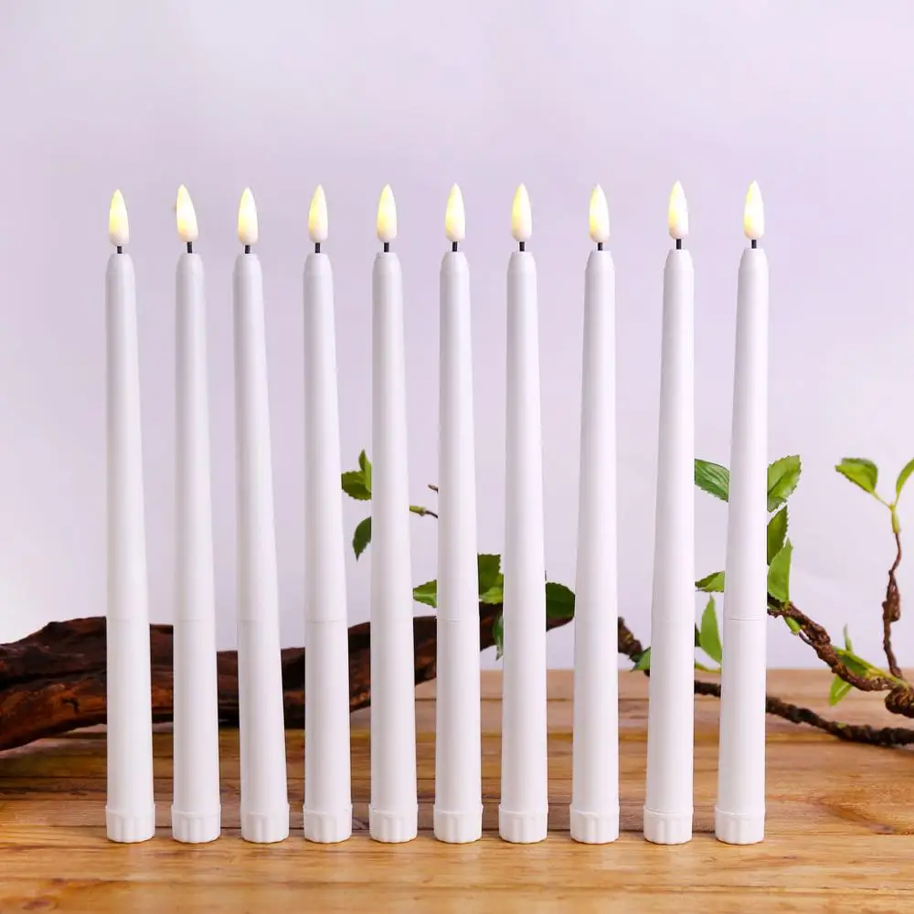 30 vienetų 11 colių plastiko mirgėjimas flameless led siaurėjantys žvakių restorane žvakių šviesoje vakarienė docoration-28 cm