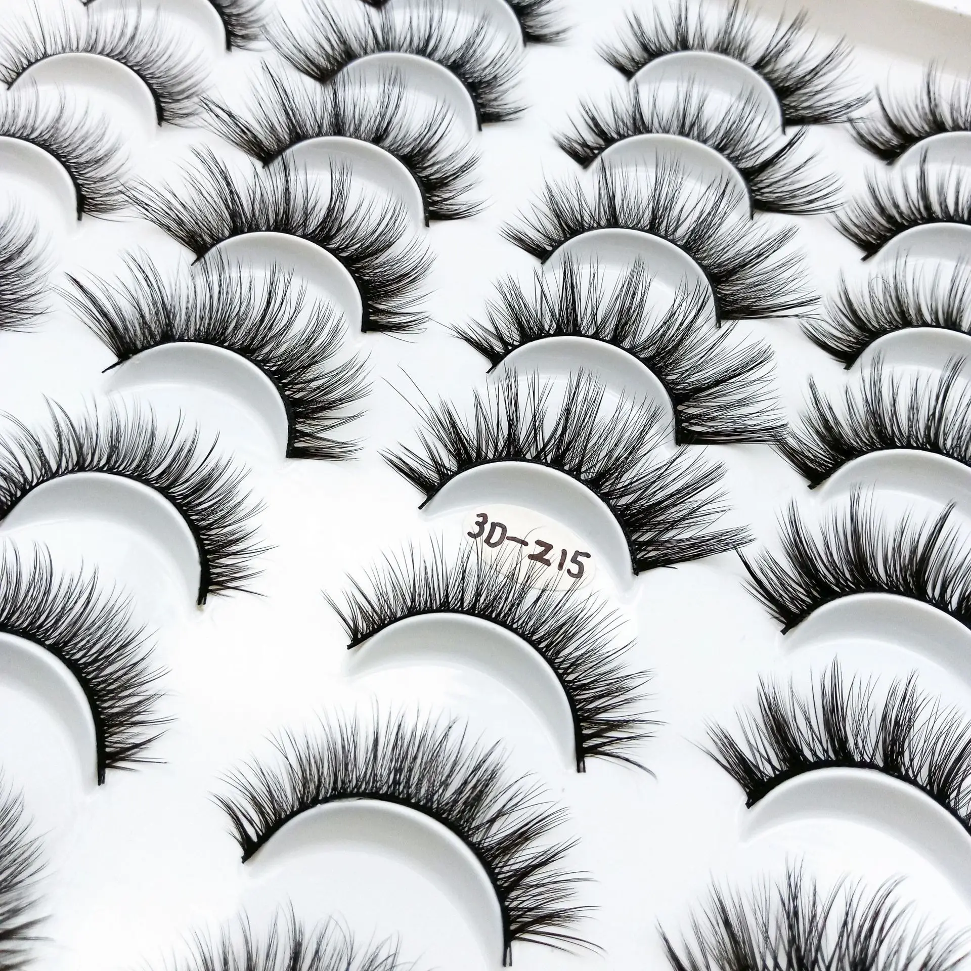300 Porų Eyelashs Gamtos ilgai 3D Dirbtiniais Audinės Blakstienos Storos Rankų darbo Visą Juostelės Blakstienas Tūris Minkštas Mink Blakstienas False Eyelashe