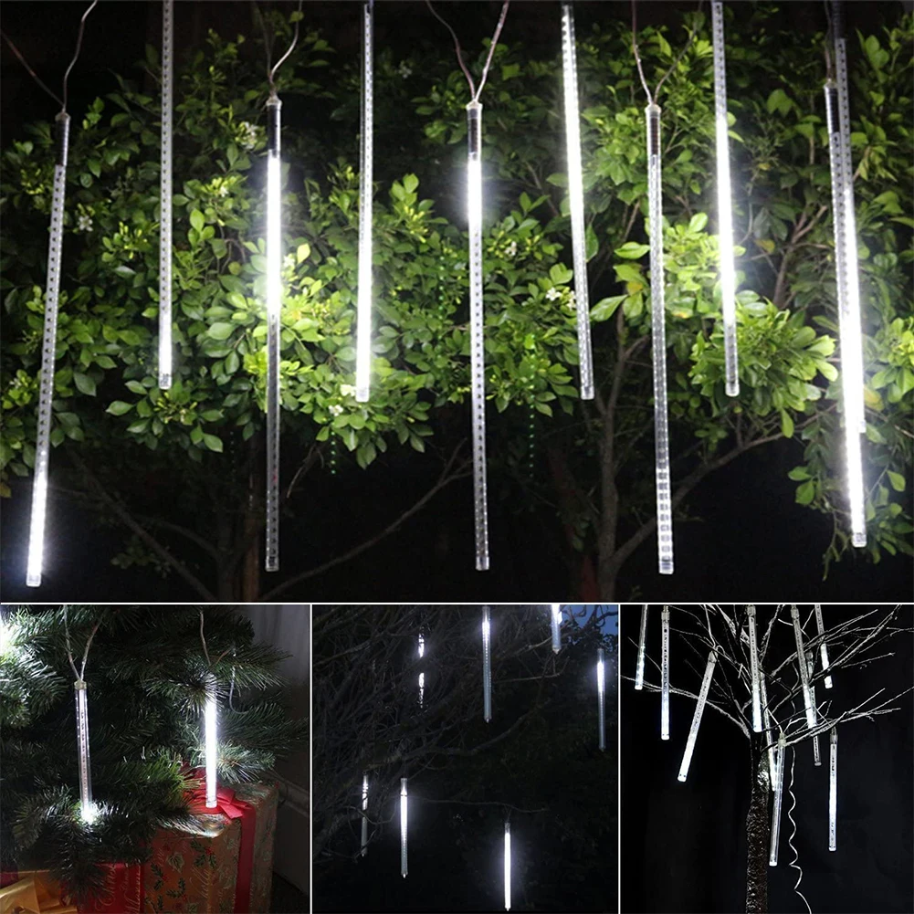 30CM Kalėdų LED Meteoras Dušas Girliandą Šviesos 10 Vamzdžiai Atostogų Juostelės Šviesos Lauko Vandeniui Pasakų Žibintai Namų eave organizuotuose Medis