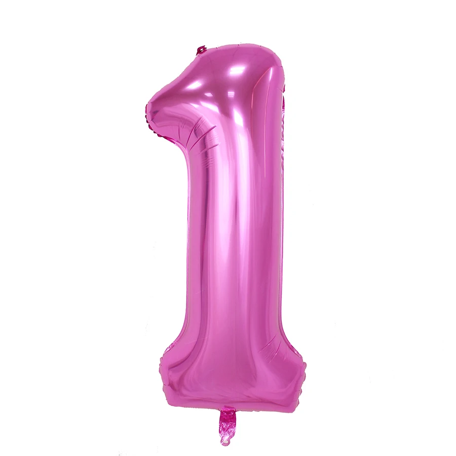 40inch Didelis Dydis Helio Skaičius Folija Ballon Aliuminio Mėlyna Rožinė Oro balionų šalis vestuvių dekoravimas Baloons 100vnt/daug