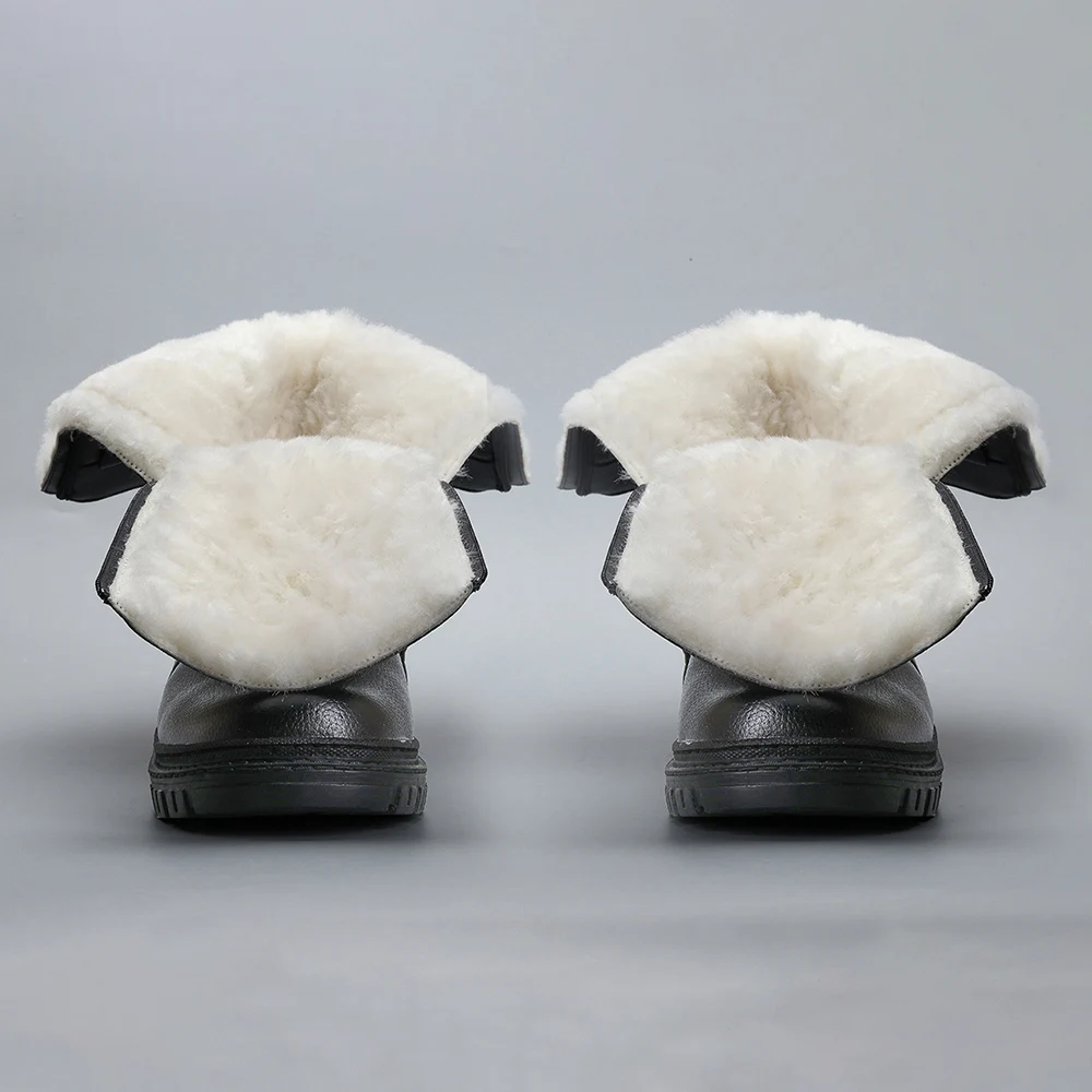 40~45 Natūrali Vilna Vyrų Žiemos batus neslidžiais Patogus 2020 vyrų Šilčiausi žieminiai batai #YM5223C1