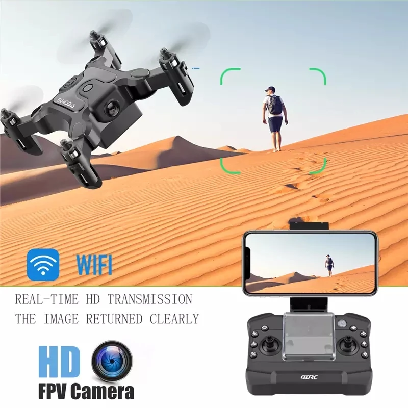 4D-V2 RC Mini Drone FPV WiFi HD Aukštis Palaikykite Nuotolinio Valdymo Dron Su Kamera Sraigtasparnis Sekite Mane Quadcopter Žaislai Berniukams
