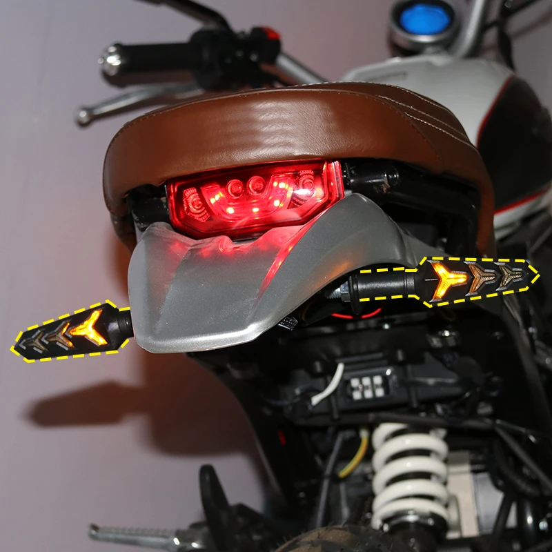 4PCS LED Posūkio Signalo Lemputė Motociklo Posūkio Signalai, Pastatytas Relay Indikatorių Motociklo Posūkio Signalo Lemputė Stop Signalas, Stabdžių Apšvietimas