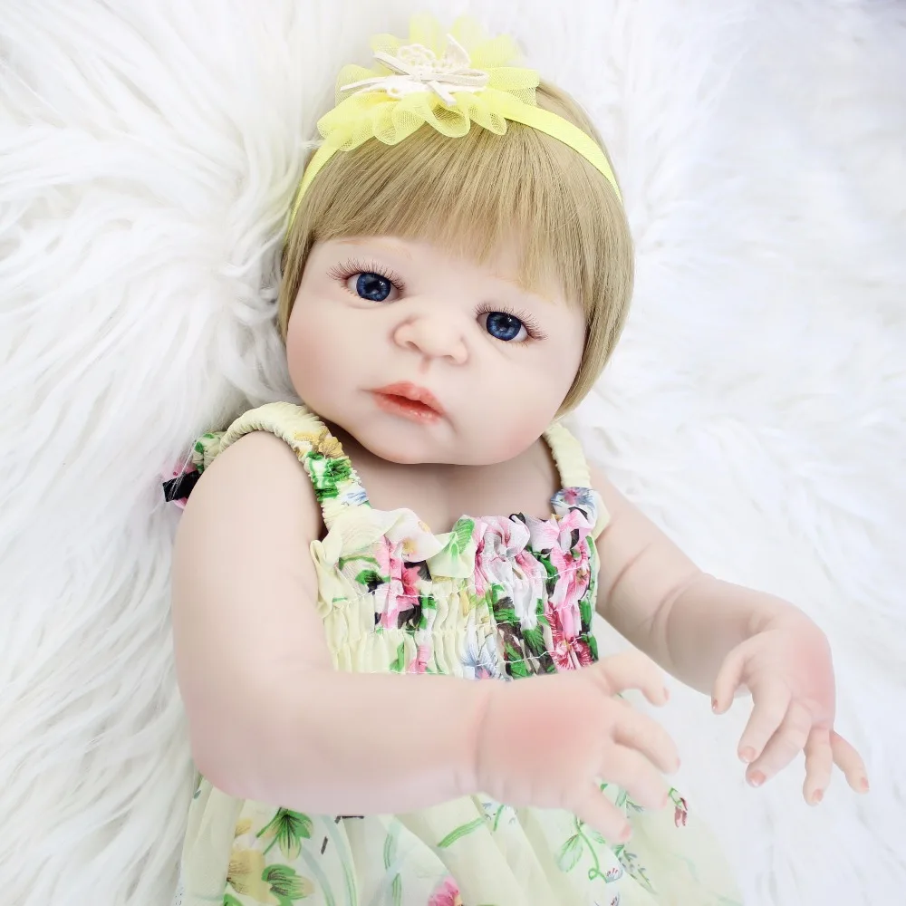 55cm Full Body Silikono Reborn Baby Doll Žaislas Tikroviška Vinilo Naujagimių Princesė Kūdikiams Mergina Bonecas Bebe Gyvas Maudytis prieš Miegą Žaislas