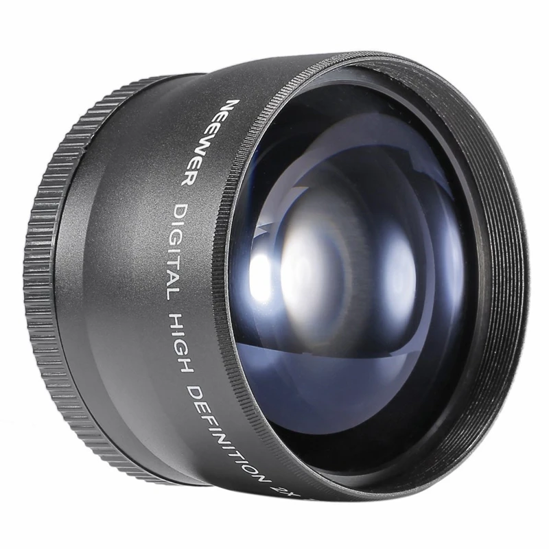 58mm 2X teleobjektyvą Tele Konverteris Canon Nikon Sony 