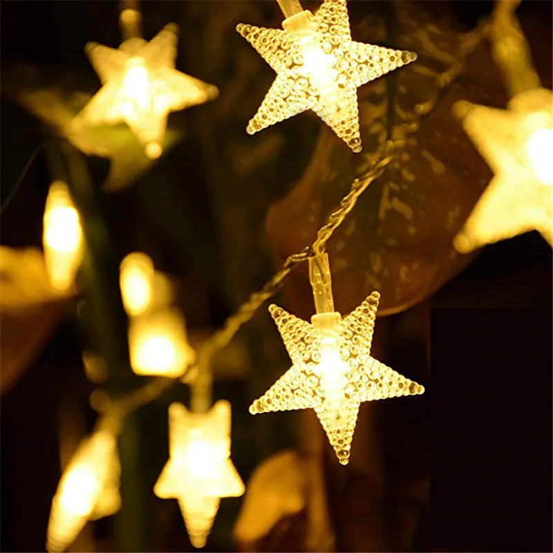 5M 10M LED Saulės Žibintas Star 50 LED String Apšvietimas Vandeniui Pasakų Girliandą Lauko Sodo Kalėdų, Vestuvių Dekoravimas