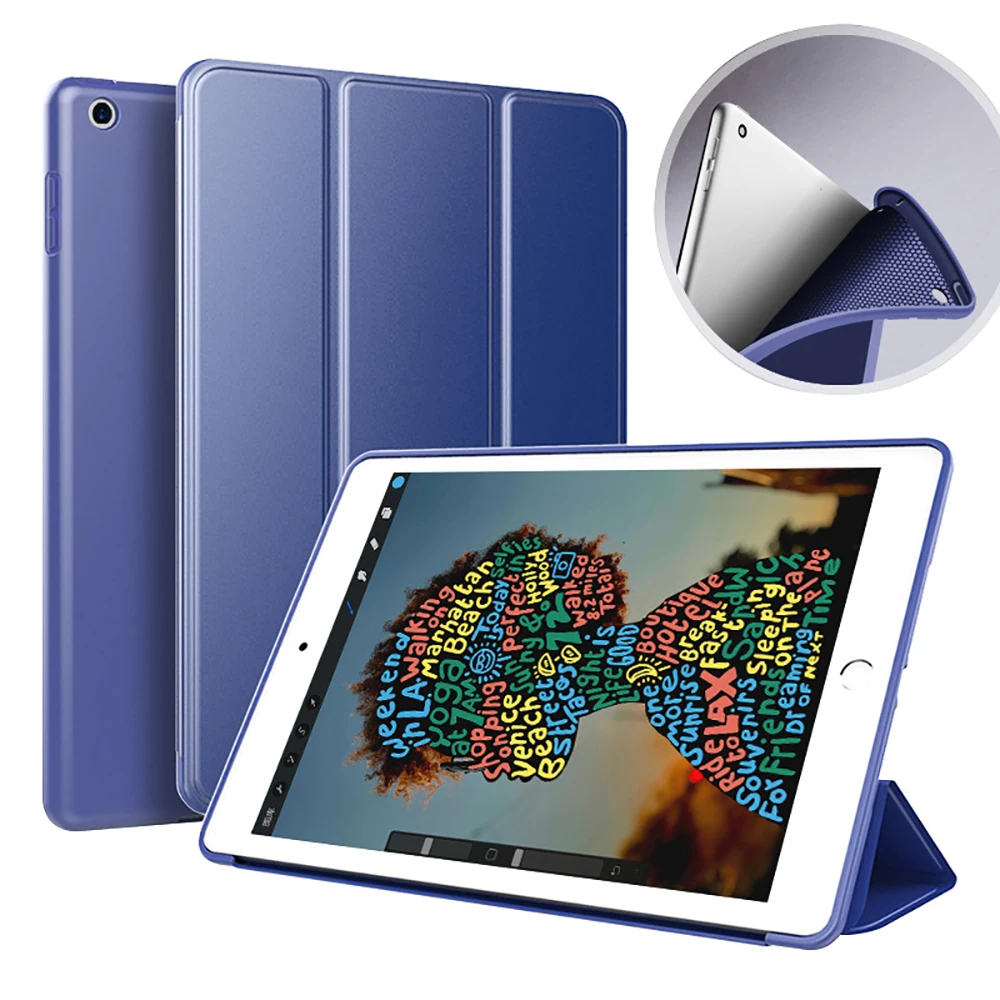 7.9 colių Tablet Case for iPad Mini 5 2019 naujas Funda Silikono Minkštas Trifold Stovi Dangtelis, skirtas 