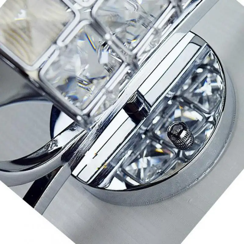 AC85-265V traukti grandinės jungiklis kristalų sienos lempos šviesos Šiuolaikinės Užtrauktukas Nerūdijančio Plieno Pagrindo apšvietimas Sconce Sienos Žibintai Led Lempos