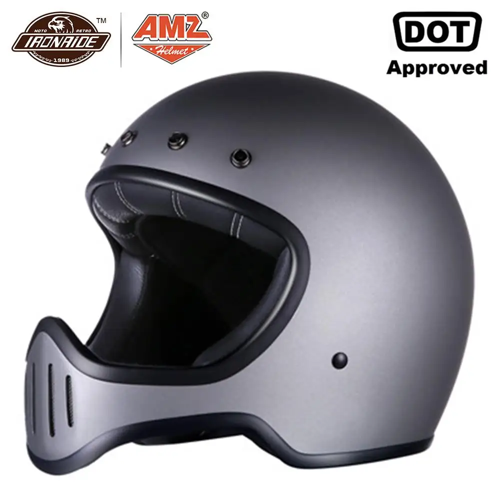 AMZ Motociklo Šalmas Stiklo Motokroso Šalmas casco motociklai, Motociklas Visas Veidas cascos para moto DOT Sertifikavimo Unisex