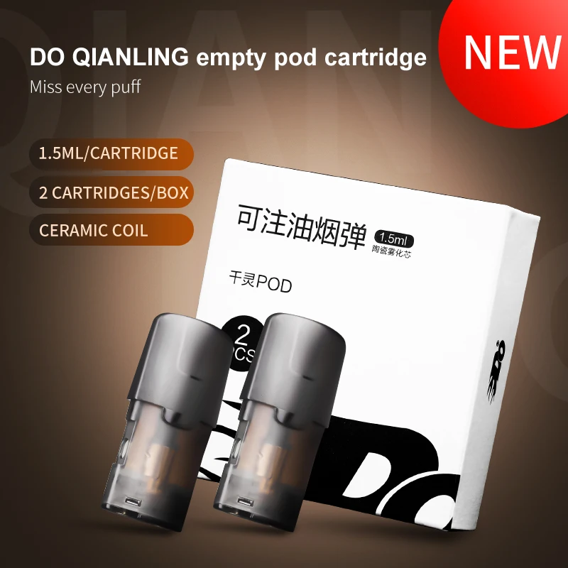 AR QianLing Pod Užtaisas 1,5 ml 2vnt/Pak purkštukai core keramikos pod sistemos elektroninių cigarečių komplektas vaper electronico cigarro