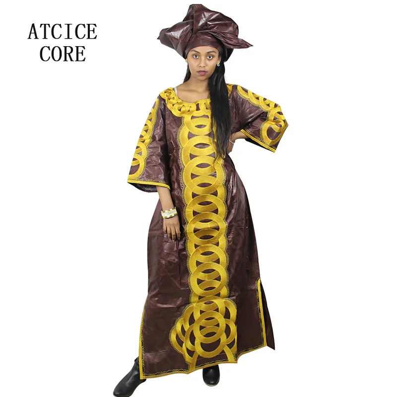 Afrikos suknelės moteris heidi bazin riche siuvinėjimo dizainą ilga suknelė LA109