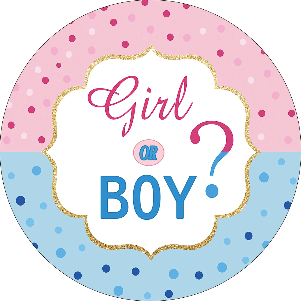 Allenjoy berniukas ar mergaitė lyčių atskleisti šalies turas fone padengti baby shower kūdikių rožinė mėlyna Užsakymą apskritimo fone banerio nuotrauka