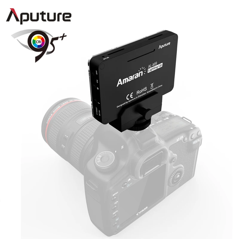Aputure AL M9 IGS/CRI 95+ kamera užpildyti šviesos USB įkrovimo šviesos, fotografijos įranga, šviesos, vaizdo kamera selfie šviesos