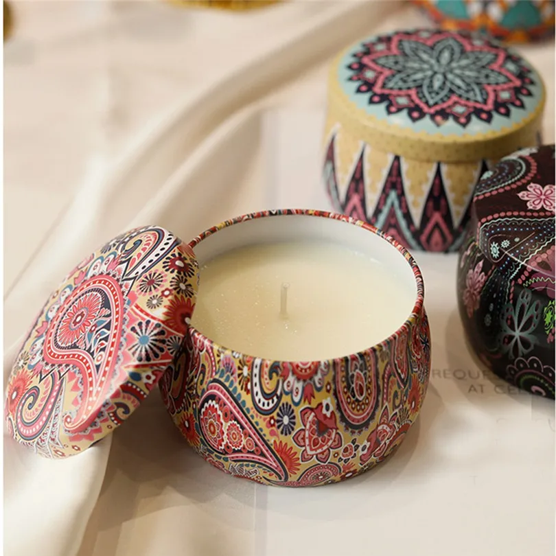 Aromatizuoti Žvakės Dovanų Rinkinys Natūralaus Sojų Vaško Nerūkomojo Aromaterapija Žvakės Rinkinys Namų dekoro #4D18