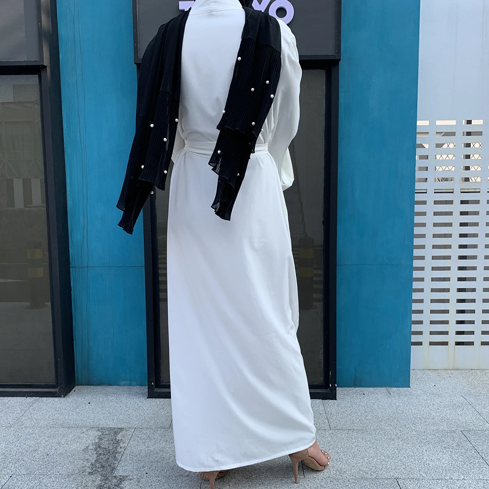 Atidaryti Kaftan Dubajus Abaja Turkija Kimono Megztinis Islamo Musulmonų Suknelė, Hijab Jilbab Abayas Moterų Apdaras Ete Caftan Islamo Apranga