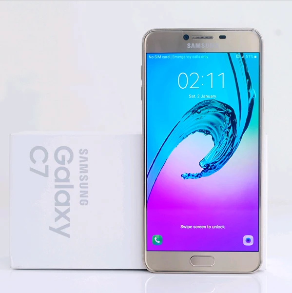 Atrakinta Originalus Samsung Galaxy C7 C7000 4G LTE Android 4 GB RAM 32/64GB ROM 16MP 5.7