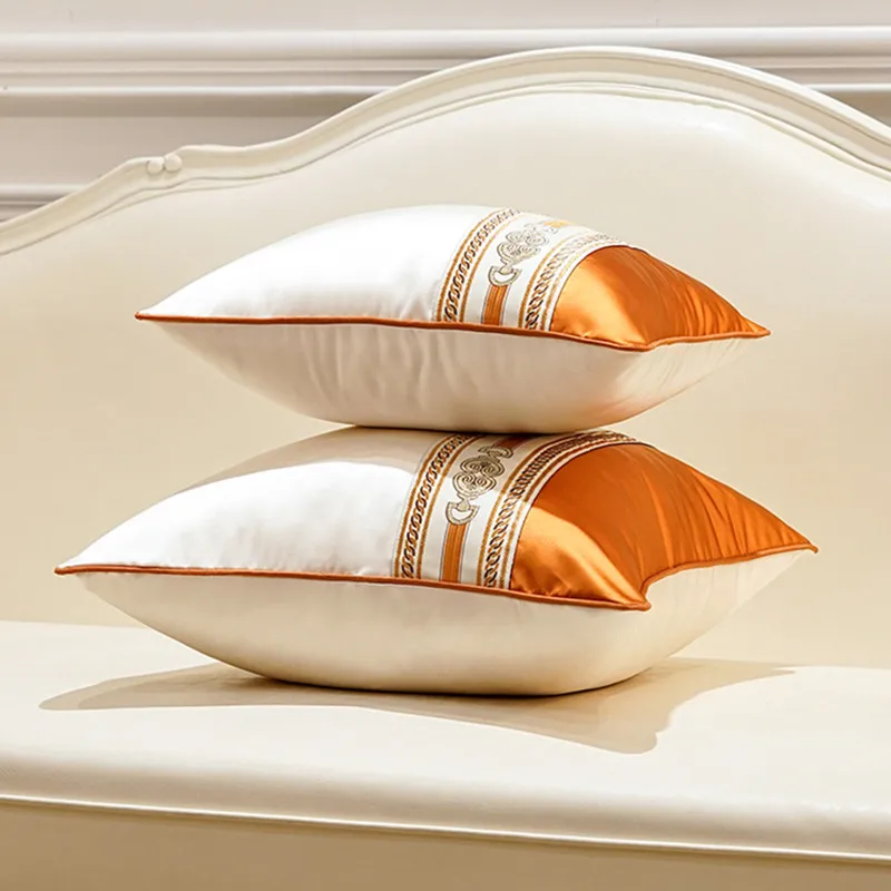 Aukštos kokybės Šviesos Prabanga Sofos Pagalvėlė Padengti Oranžinė Balta Mesti Užvalkalas Naujas Kinų Stiliaus Pagalvių užvalkalus Namų Kėdės Apdaila