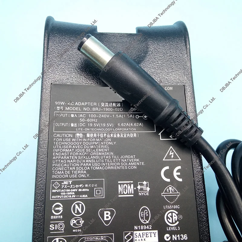 Aukščiausios Kokybės AC Adapteris 19.5 V 4.62 A 90W už Dell Inspiron M101z M301z M5110 M5030R 15R n5110 17R 9300 9400 E1405 E1505 Serija