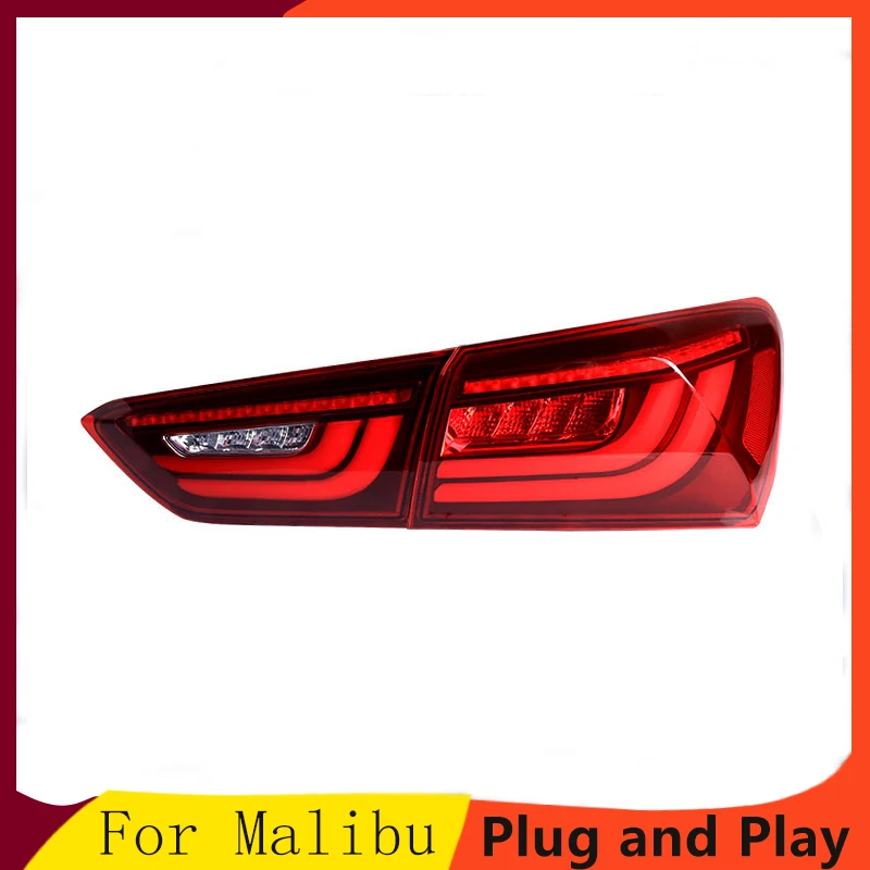 Automobilių Stiliaus LED Uodega Lempos Chevrolet Malibu Užpakaliniai Žibintai 14-18 už Malibu Galinis Žibintas DRL+Posūkio Signalo+Stabdžiu+Atvirkštinės LED šviesos