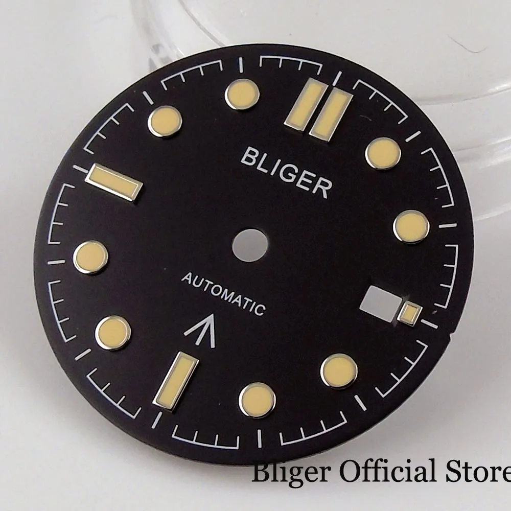 BLIGER 31mm Automatinis laikrodis Ciferblatas Data Diaplay už MIYOTA MINGZHU 2813