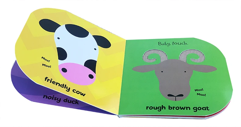 Baby Touch Ūkio Spalvų Gyvūnų Pažinimo Vaikų anglų Kartono Ankstyvojo Ugdymo Įdomių Paveikslėlių Knygą Švietimo Žaislai