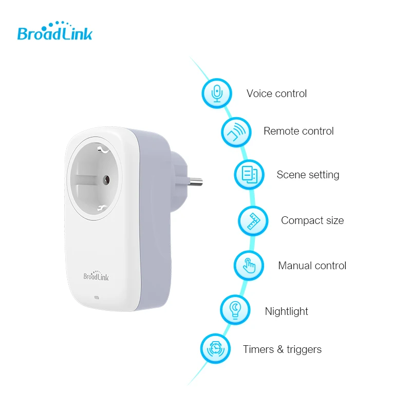 BroadLink SP4 Wifi Smart Kištukinis ES 16A valdymas Balsu Alexa 
