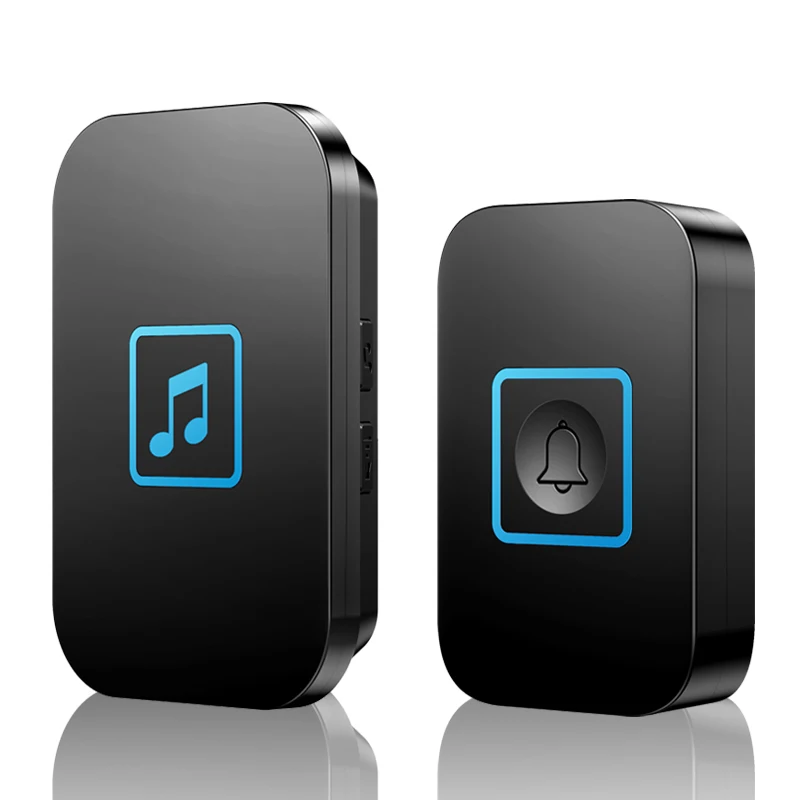 CACAZI Pažangi Belaidžio ryšio Doorbell Vandeniui LED Šviesos JAV, ES, UK Plug 60 Varpeliais 1 2 Mygtukas 1 2 3 Imtuvas Smart Skambina Varpas