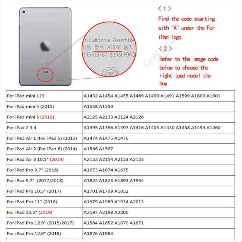 Case for iPad Oro modelio A1474 A1475 A1476 