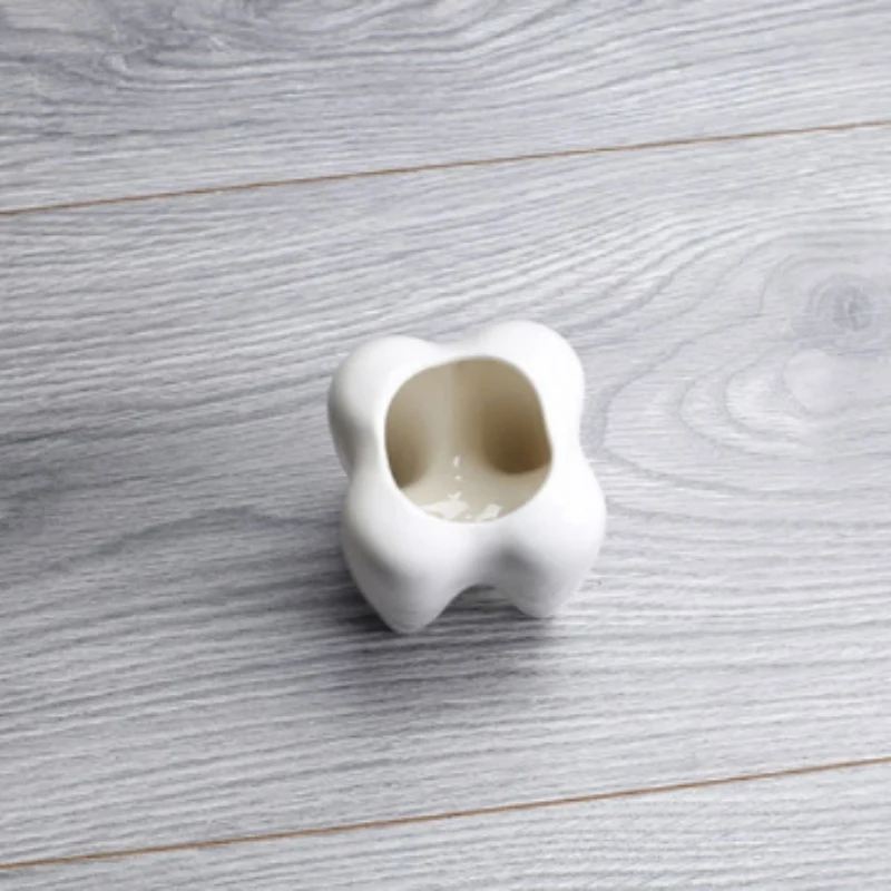 Dantų Formos Keramikos Vazonas Inovacijų Modernaus Dizaino Baltos Keramikos Sultingas Gėlių Vazonas Namų Puošybai 1