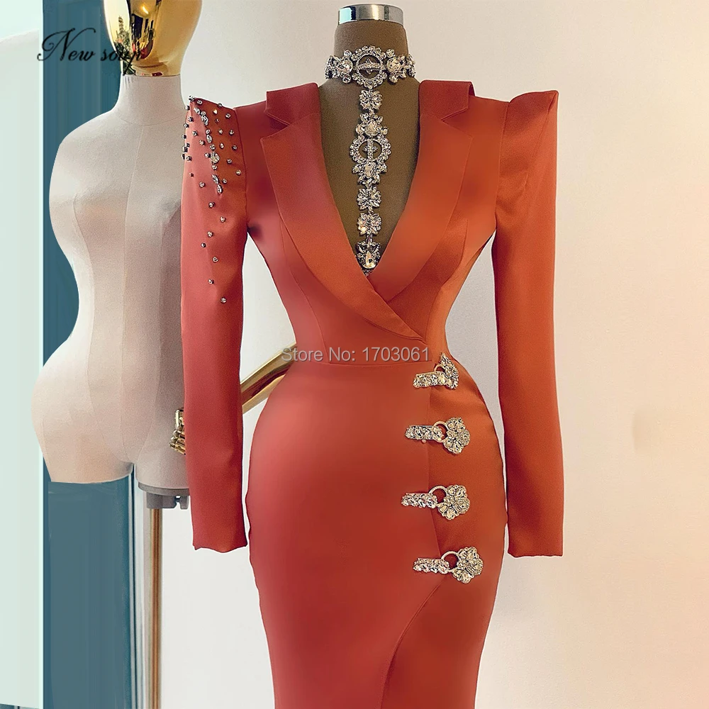 Derliaus Orange Duobute Couture Dubajus Promenadzie Suknelė Artimuosiuose Rytuose Moterims, Vakaro Suknelės, Saudo Arabija Šalis Suknelė Ilgai Garsenybių Suknelės